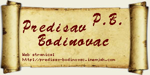 Predisav Bodinovac vizit kartica